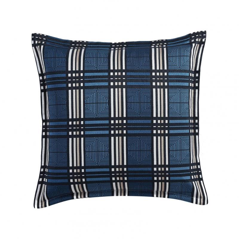Private Collection Tobin Ink Yarn Dyed Jacquard European Pillowcase 65x65cm | Ink
